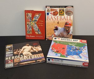 Baseball Lot, 3 Books And A Puzzle