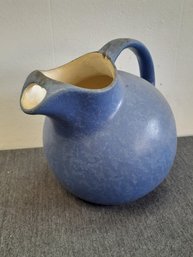 Blue Pottery Pitcher