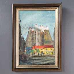 Well Framed Mid Century Oil On Canvas 'parsage A Paris'