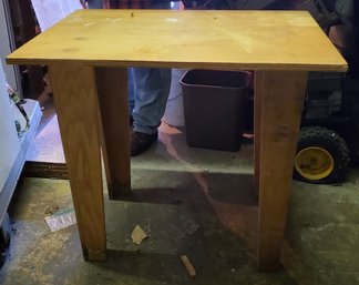 Small Wood Work Table Good Refurbishment Piece