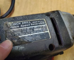 Lot Of 2 Older Electric Drills Both Run Fine