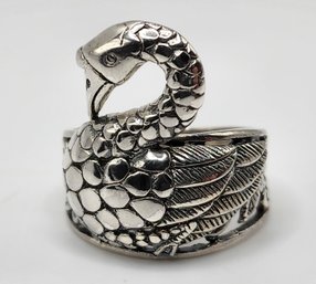 Bali Swan Ring In Sterling Silver