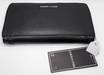 Union Code Black Genuine Leather RFID Women's Wallet