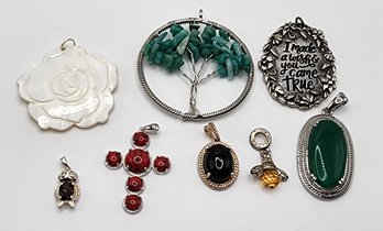 Lot Of 8 Different Pendants - See Description