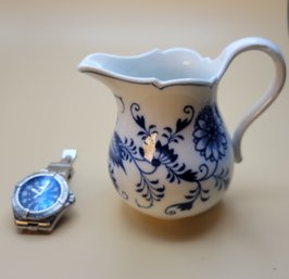 Antique Meissen Blue Onion Creamer.  -             -             -              -           -    Loc:BHS1