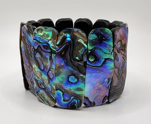 Handcrafted Abalone Shell With Resin Stretch Bracelet