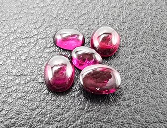 5 Rhodolite Garnets