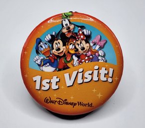 Vintage Walt Disney World 1st Visit Button Pin