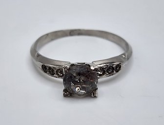 Vintage Sterling Ring With Multiple Glass Stones