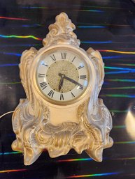 Vintage Ceramic Electric Mantle Clock
