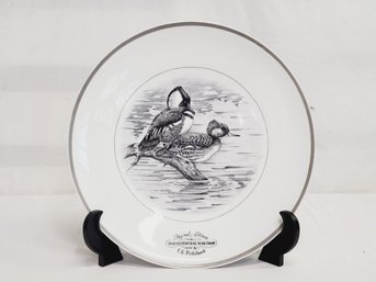 Chastagner Limoges France CG Pritchard - 68 69 Federal Duck Stamp Abercrombie & Fitch Collectible Plate