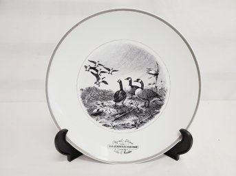 Chastagner Limoges France Leslie C. Kouba - 58-59 Federal Duck Stamp Abercrombie & Fitch Collectible Plate