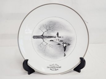 Chastagner Limoges France Edward J. Bierly - 56-57 Federal Duck Stamp Abercrombie & Fitch Collectible Plate