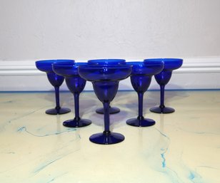 Cobalt Blue Margarita Glasses