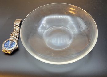 Signed Glass Bowl.          -              -           -           -           -        -   Loc:BHS7