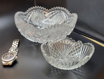 Pre 1932 Imperial Glass Candy Bowl...and A Smaller Bonus Bowl.  -          -         -      -     -  Loc:BHS7