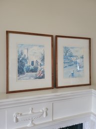 Matching Set Of Bermuda Watercolors