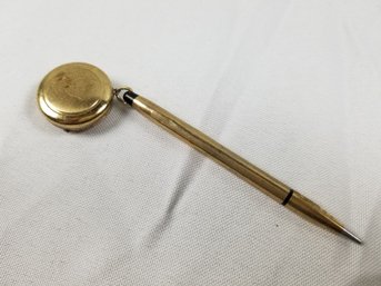 Vintage Ballou & Boss Pencil Retractable Chain 12k Gold Filled