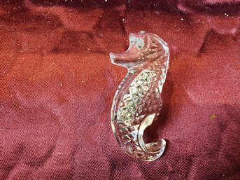 Waterford Crystal Seahorse Brooch