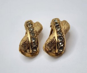 Vintage Christian Dior Gold Plated Clip-on Earrings