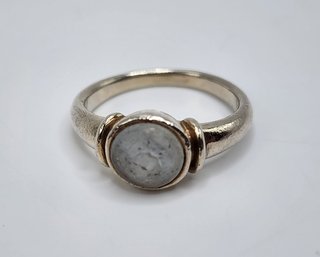 Vintage Sterling Ring With White Stone