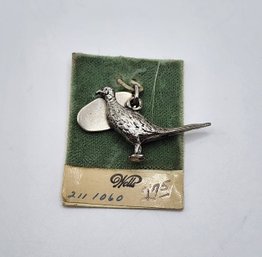 Vintage Indiana Bird Charm In Sterling Silver