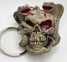 Really Cool Skull & Snake Keychain