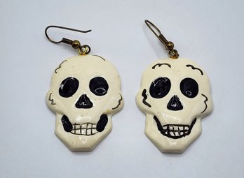 Vintage Halloween Skull Earrings