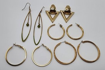 Lot Of Vintage Gold Tone Earrings