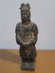 Terracotta Asian Warrior Statue From Quing Dynasty