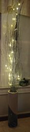 Pottery Vase With Fairy Light Birch Twigs..          -            -             -          -    Loc:1stFL Bath