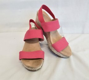 Women's LIFE STRIDE Pink  Delta Wedge Sandals Size 7W