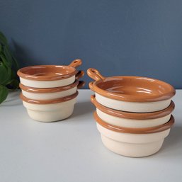 Set 6 Original Bennington Potters Glazed Crocks