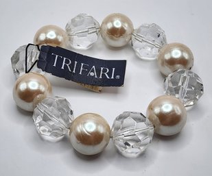 Vintage Trifari Beaded Stretch Bracelet