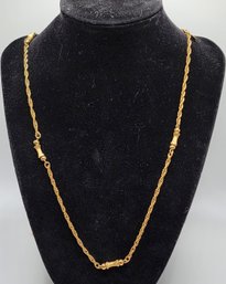 Extra Long Vintage Monet Chain In Gold Tone