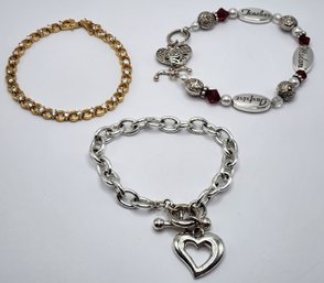 Lot Of 3 Vintage Costume Bracelets