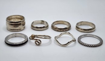 Lot Of 8 Vintage Sterling Silver Toe Rings