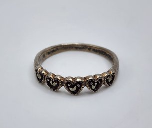 Vintage Topaz Heart Ring In Sterling Silver