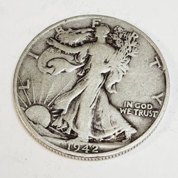 1942  Walking Liberty Silver Half Dollar