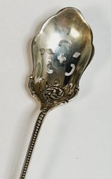 Antique Detailed Sterling Silver Long Spoon A.F. Towle / Lunt Navarre Stamp