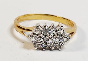 New White Stone 14k Gold Electroplated Ring
