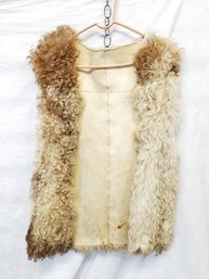 Vintage Sheep's Fur/lambs Fur Vest  Size L/XL