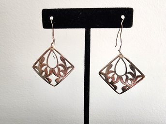 Sterling Vine Motif Earrings