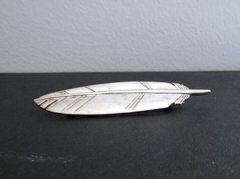 Sterling Silver Feather Brooch