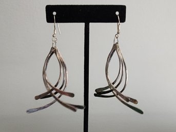 Sterling Silver Abstract Art Earrings