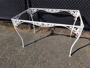 Vintage Large Wrought Iron Metal Table No Glass