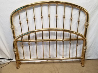 Charles P. Rogers Brass Queen Headboard & Footboard, W/ Scratches