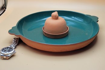 Clay Garlic Roaster And Serving Piece.  -            -             -      -           -     - Loc: KitCab2