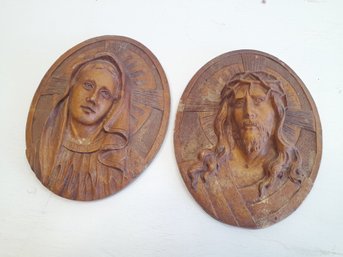 Jesus And Mary Wall Plaques