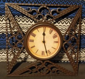 Stunning Bronze Colored 12' X 12'  Square Scroll Clock